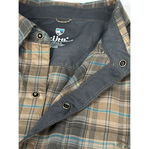 Kuhl Response Lite Button Down Full Snap Shirt Men’s Small Brown Outdoor - Picture 10 of 16